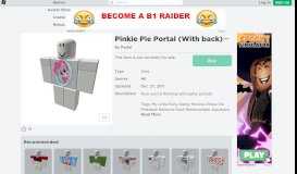 
							         Pinkie Pie Portal (With back) - Roblox								  
							    