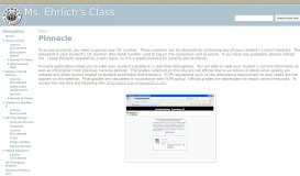 
							         Pinnacle - Ms. Ehrlich's Class - Google Sites								  
							    
