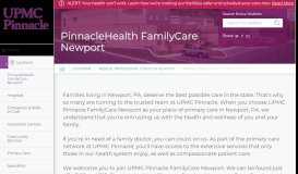 
							         PinnacleHealth FamilyCare Newport - Family and Primary Care in ...								  
							    