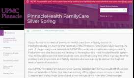 
							         PinnacleHealth FamilyCare Silver Spring - Family Medical Care ...								  
							    