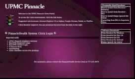 
							         PinnacleHealth System Remote Access Portal - UPMC Pinnacle								  
							    