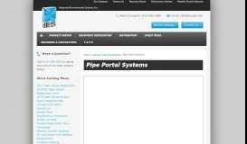 
							         Pipe Portal Systems - Integrated Environmental Systems								  
							    