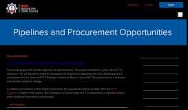 
							         Pipelines and Procurement Opportunities								  
							    