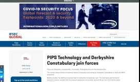 
							         PIPS Technology and Derbyshire Constabulary join forces								  
							    