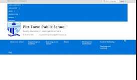 
							         Pitt Town Public School: Home								  
							    