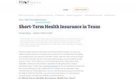 
							         Pivot Health Products Available in Texas | Pivot Health								  
							    