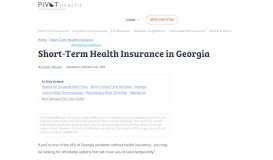 
							         Pivot Health Short Term Medical Plans Available in Georgia | Pivot ...								  
							    
