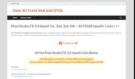 
							         Pixel Studio FX 3.0 Upsell 1st, 2nd, 3rd, 4th - All FOUR ...								  
							    