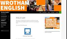 
							         Pixlit App | Wrotham English								  
							    