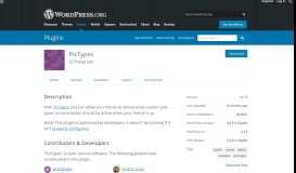 
							         PixTypes – WordPress plugin | WordPress.org								  
							    