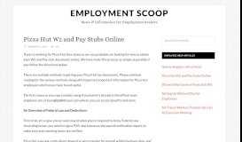 
							         Pizza Hut W2 and Pay Stubs Online - Employment Scoop								  
							    