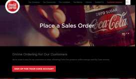 
							         Place a Sales Order - Coca-Cola UNITED								  
							    
