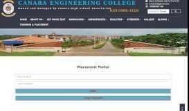 
							         Placement Portal - Canara Engineering College								  
							    