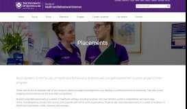 
							         Placements - Faculty of Health and Behavioural Sciences - University ...								  
							    