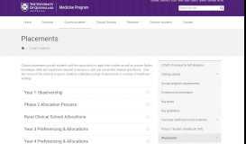 
							         Placements - Medicine Program - University of Queensland								  
							    