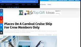 
							         Places On A Carnival Cruise Ship For Crew Members Only - Cruise Hive								  
							    