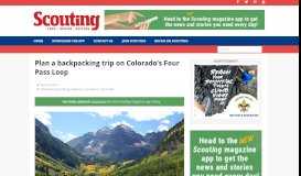 
							         Plan a backpacking trip on Colorado's Four Pass Loop								  
							    