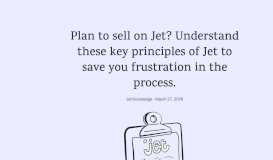 
							         Plan to sell on Jet? Key principles of Jet.com for merchants - GeekSeller								  
							    
