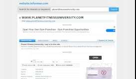 
							         planetfitnessuniversity.com at WI. Planet Fitness University ...								  
							    