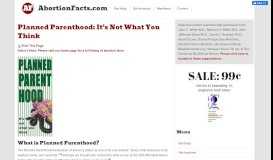 
							         Planned Parenthood: It's Not What You Think – AbortionFacts.com								  
							    
