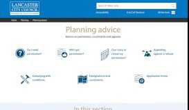 
							         Planning advice - Lancaster City Council								  
							    