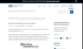 
							         Planning and Architecture Improved ePlanning portal launches ...								  
							    