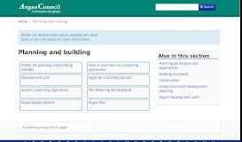 
							         Planning and building | Angus Council								  
							    