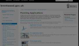 
							         Planning and Building Control - Planning Applications - Brentwood ...								  
							    