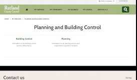 
							         Planning and Building Control | Rutland County Council								  
							    