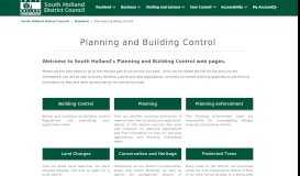
							         Planning and Building Control - South Holland District Council								  
							    