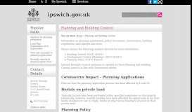 
							         Planning and building | Ipswich Borough Council								  
							    