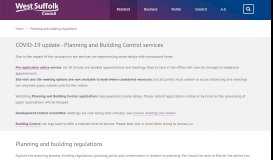 
							         Planning and building regulations - West Suffolk Council								  
							    