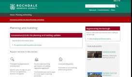 
							         Planning and building - Rochdale Borough Council								  
							    