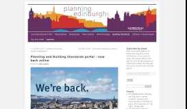 
							         Planning and Building Standards portal – now back online ...								  
							    