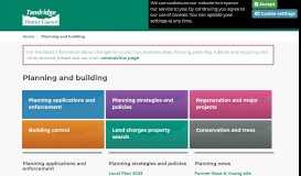 
							         Planning and building - Tandridge District Council								  
							    