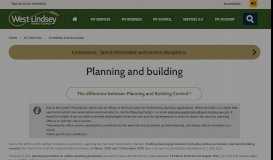 
							         Planning and building | West Lindsey District Council								  
							    