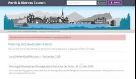 
							         Planning and development news - Perth & Kinross Council								  
							    