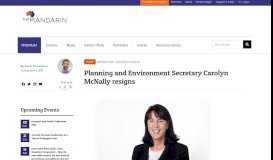 
							         Planning and Environment Secretary Carolyn McNally resigns | The ...								  
							    