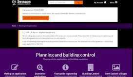 
							         Planning and regeneration | Swindon Borough Council								  
							    