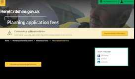 
							         Planning application fees - Herefordshire Council								  
							    