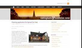 
							         Planning application for Spread Car Park - Cottingham Parish Council								  
							    