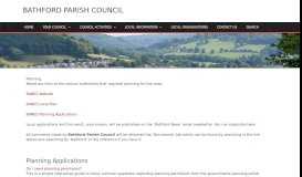 
							         Planning Application Information - Bathford Parish Council								  
							    