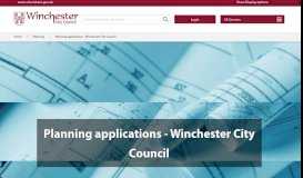 
							         Planning applications and pre-application advice | Winchester City ...								  
							    