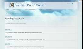 
							         Planning Applications - Beaulieu Parish Council								  
							    
