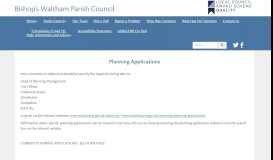 
							         Planning Applications - Bishops Waltham Parish Council								  
							    