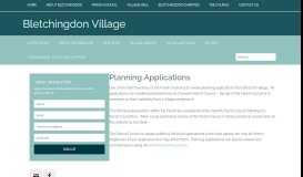 
							         Planning Applications - Bletchingdon Village								  
							    