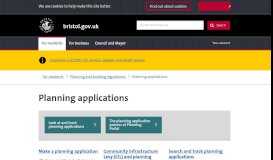 
							         Planning applications - bristol.gov.uk								  
							    
