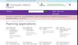 
							         Planning applications: Chichester District Council								  
							    