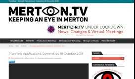 
							         Planning Applications Committee 18 October 2018 • Merton TV ...								  
							    