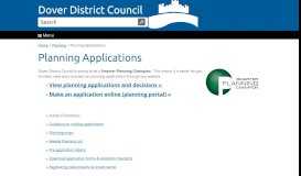 
							         Planning Applications - Dover District Council								  
							    
